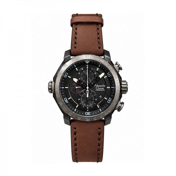 Alexandre Christie AC 6565 Black Grey Brown Leather MCLEPBA